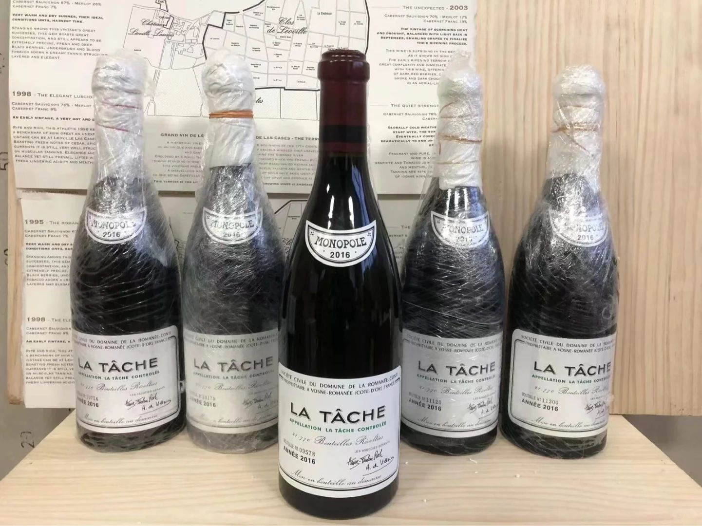 DRC 羅曼尼康帝與 La Tâche 等核心園區的估價結構示意圖