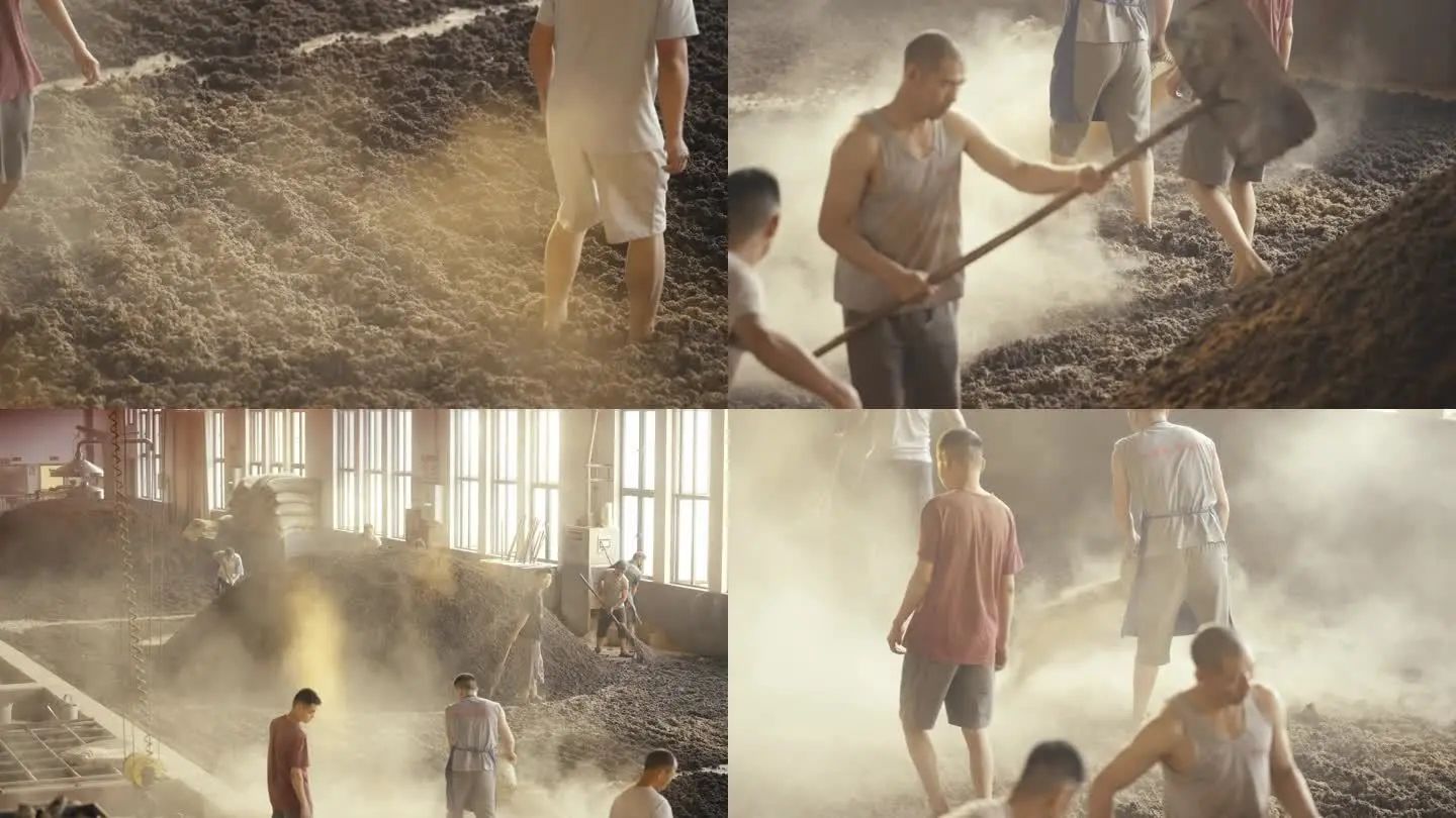 茅台傳統釀造工藝中的陶壇貯存或釀酒車間