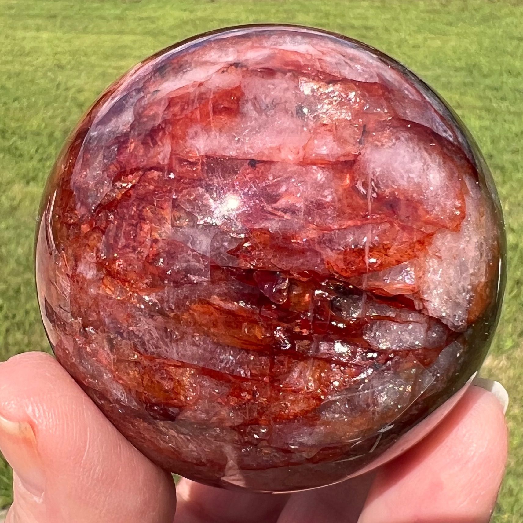 Fire Quartz Sphere