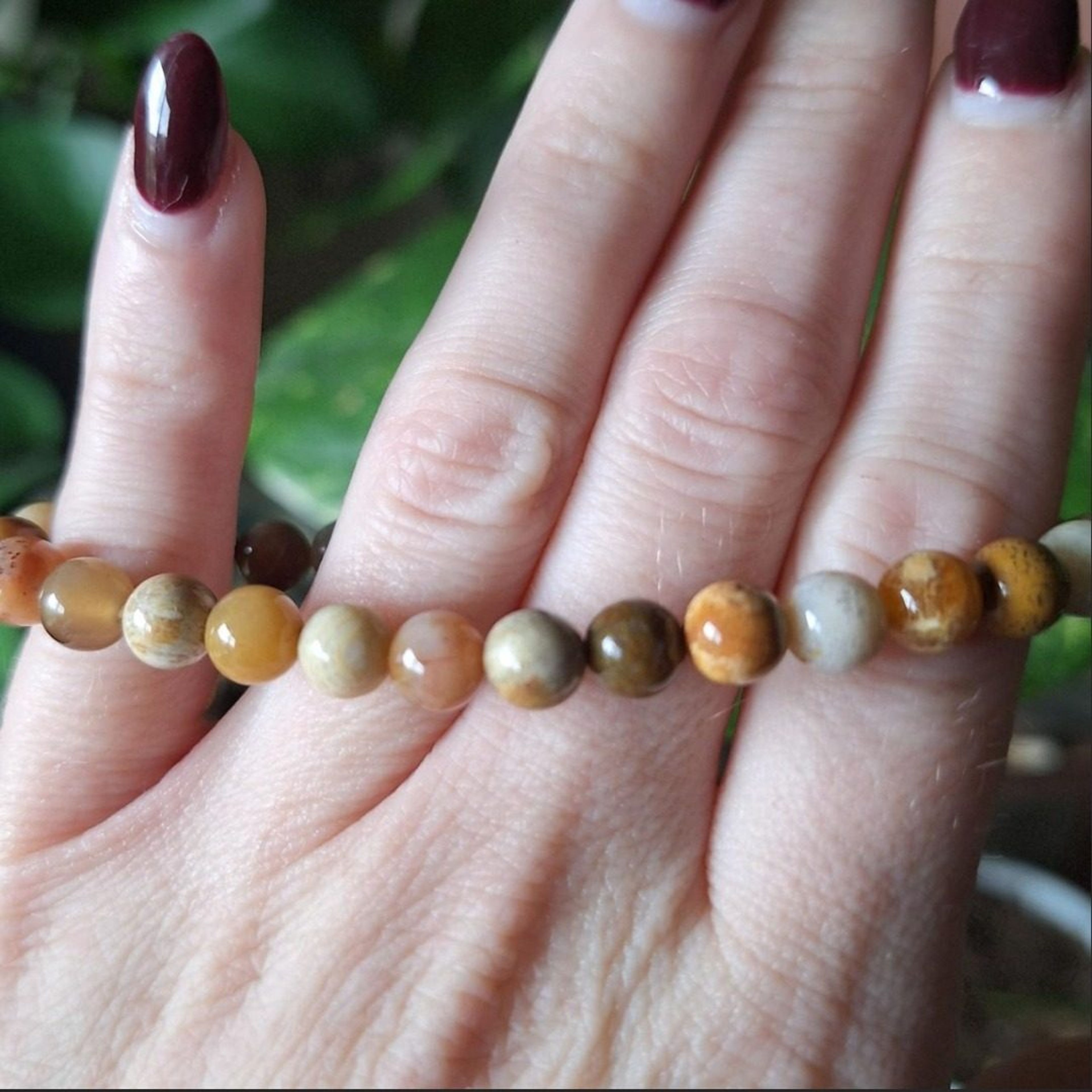Fossilized Coral stretchy bracelet