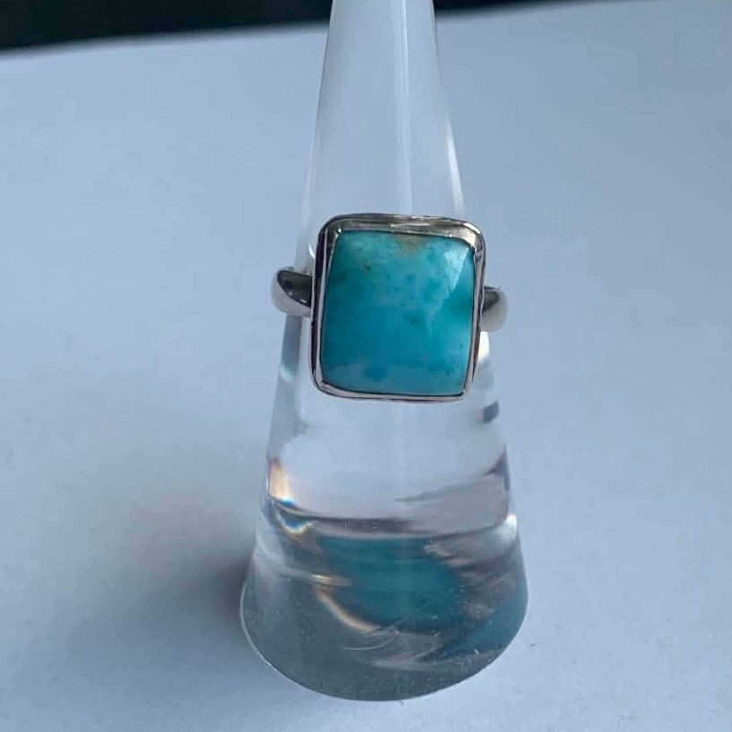 Larimar Square Ring (size 6.75)