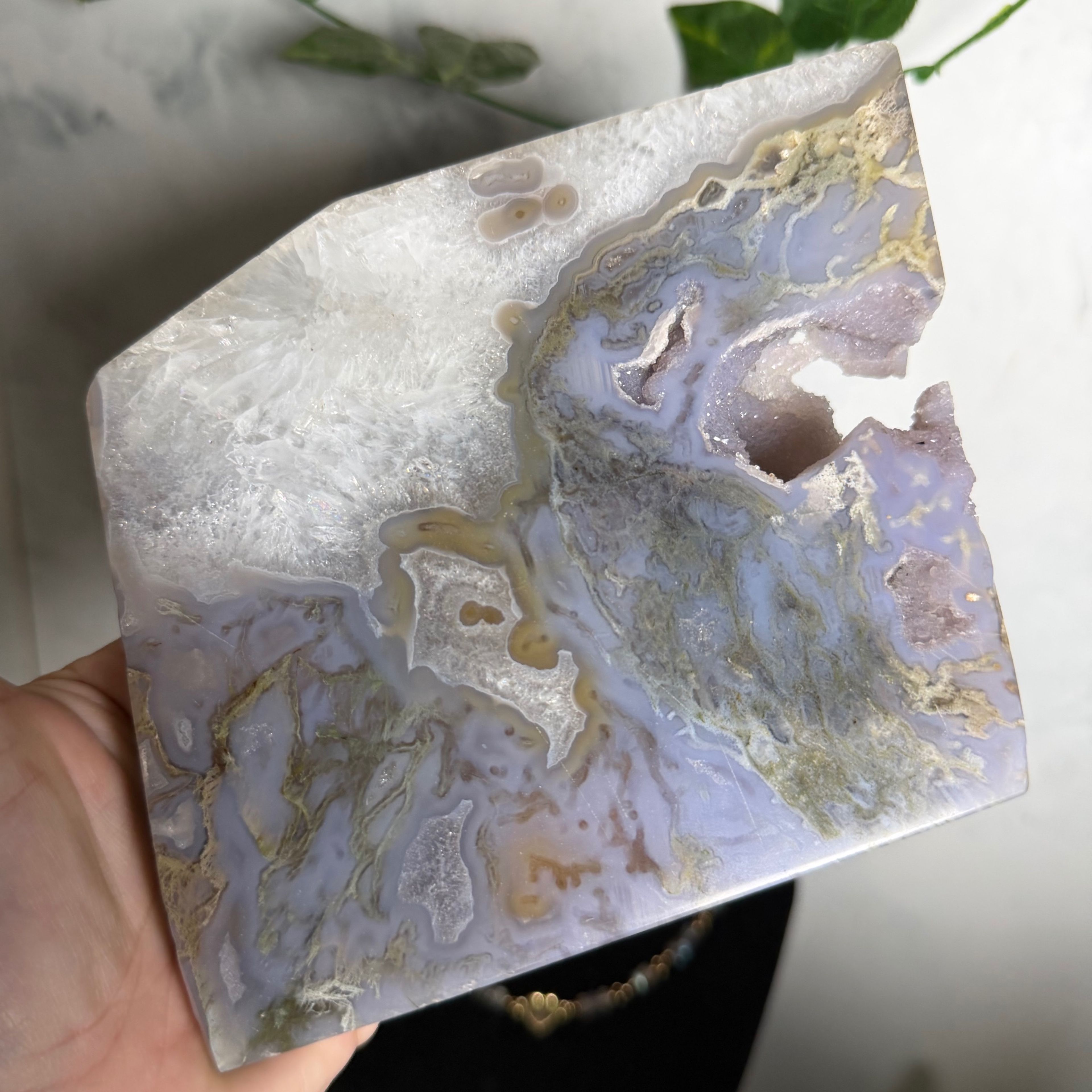 Purple Moss Agate Statement Slab