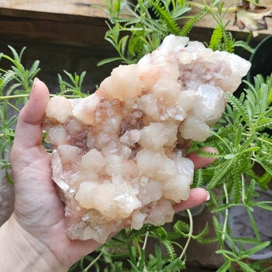 XL Pink Apophyllite, Peach Stilbite & Heulandite Raw Specimen