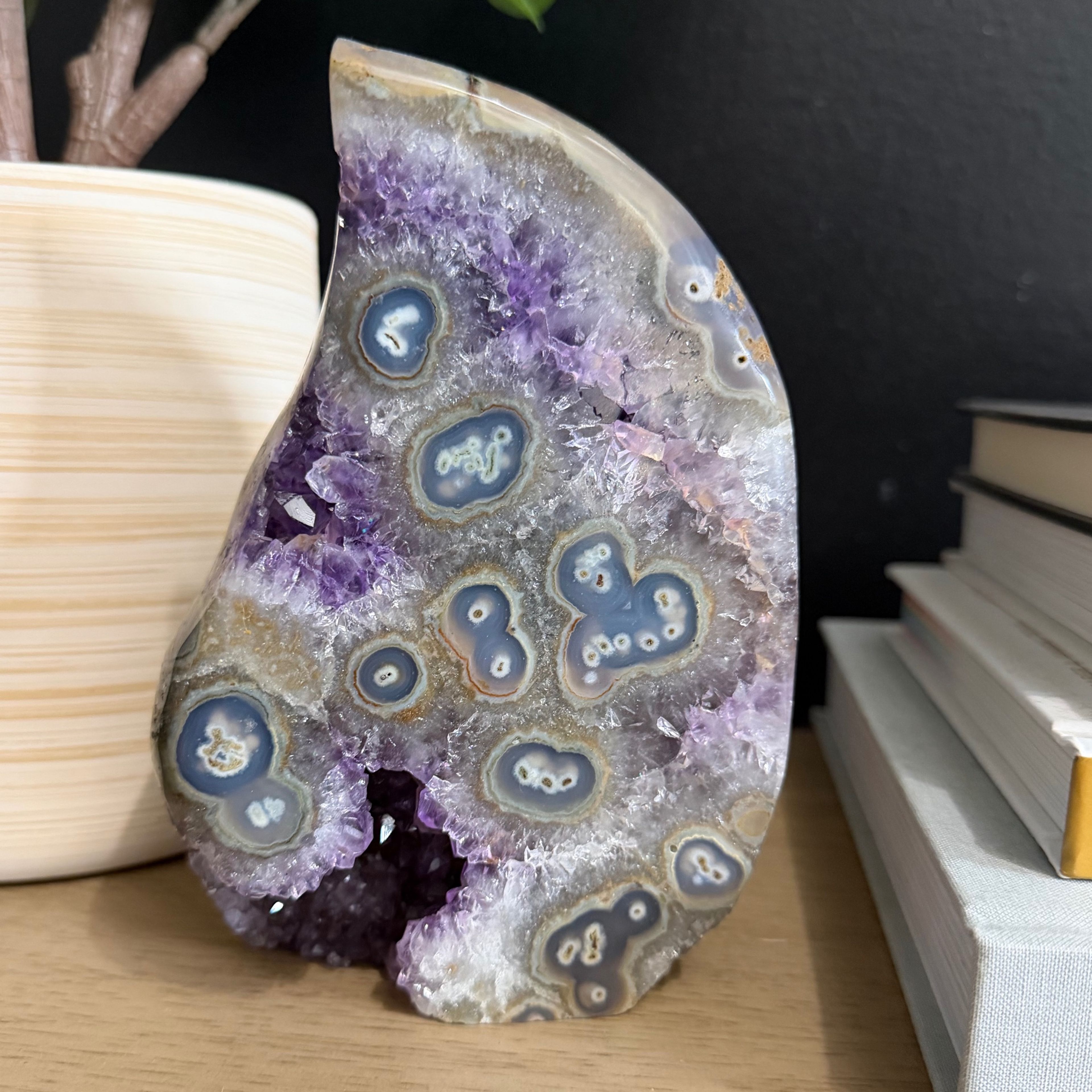 Amethyst & Moss Agate Flame