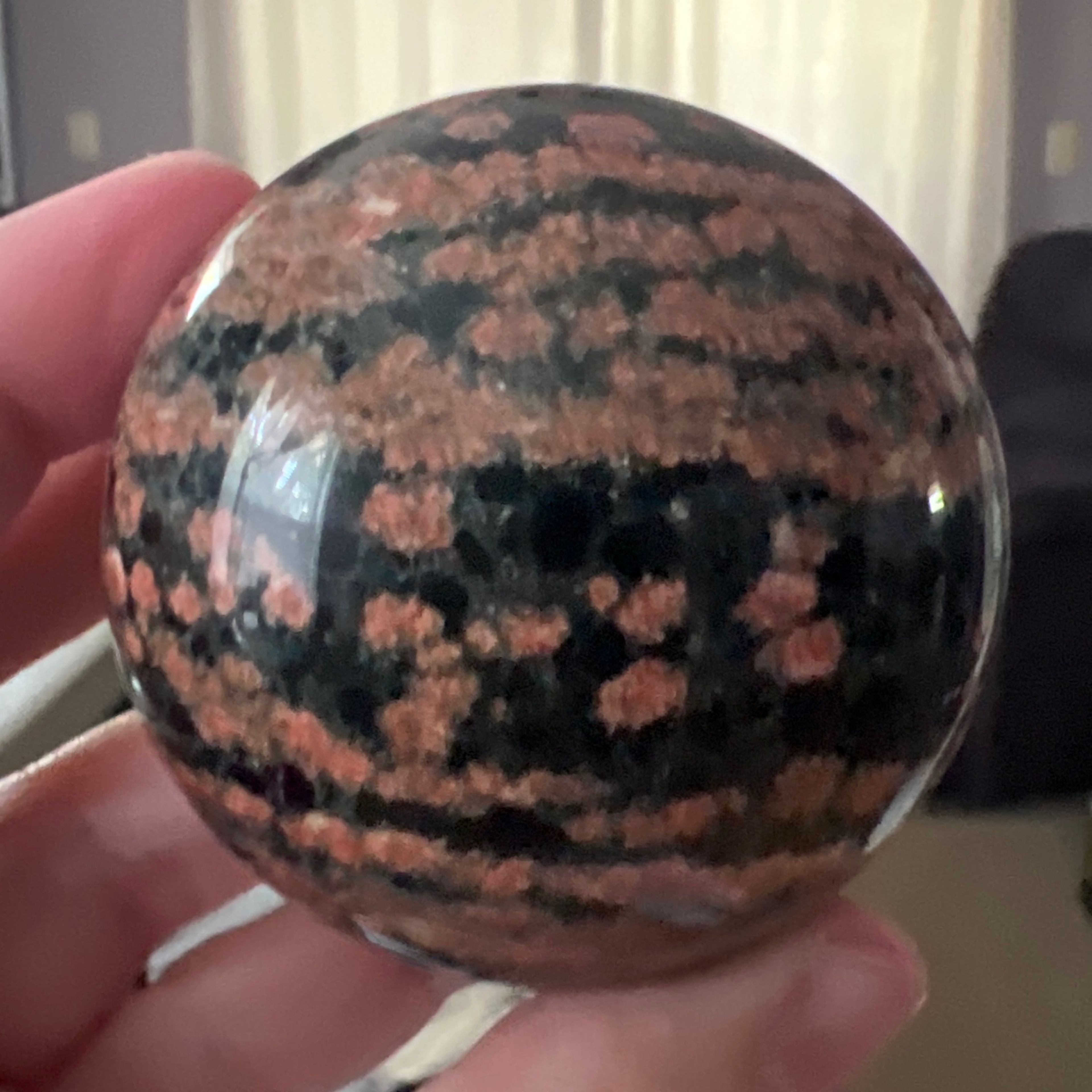 Red Snowflake Obsidian