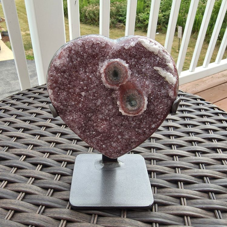 Burgundy Amythest Heart with Stalactite