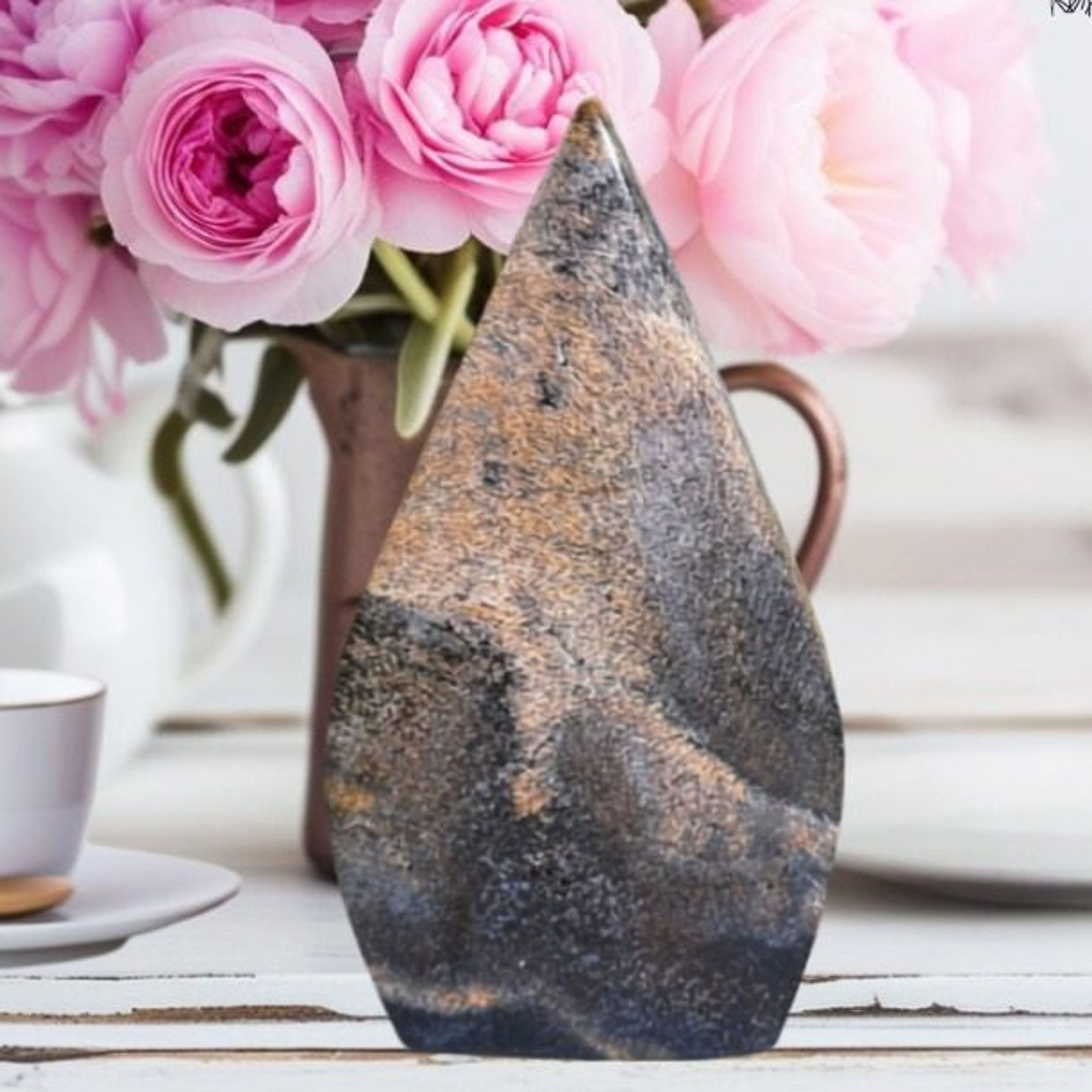 Rutilated Agate Mineral Freeform | Natural Energy Crystal for Protection & Calm