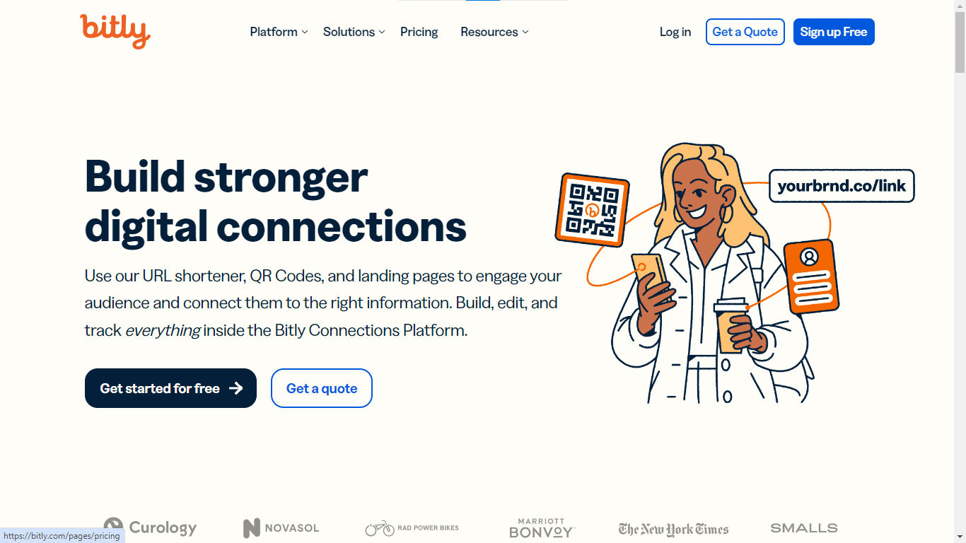 Bitly homepage