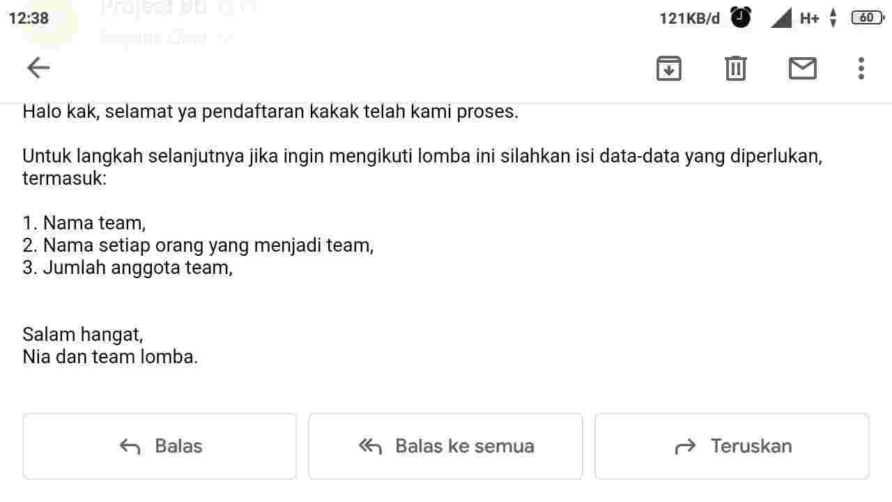 Cara nak buat email baru