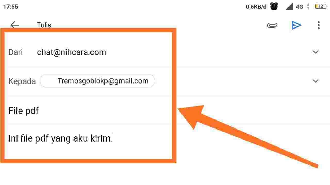 Contoh cara mengirim pesan lewat email