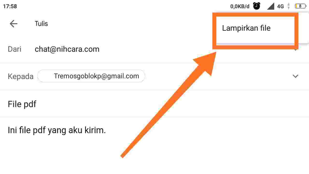 mengirim file menggunakan gmail