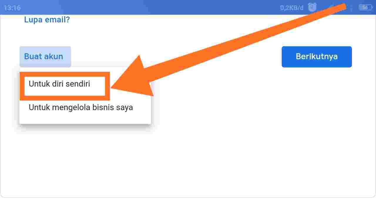 Cara buat email baru