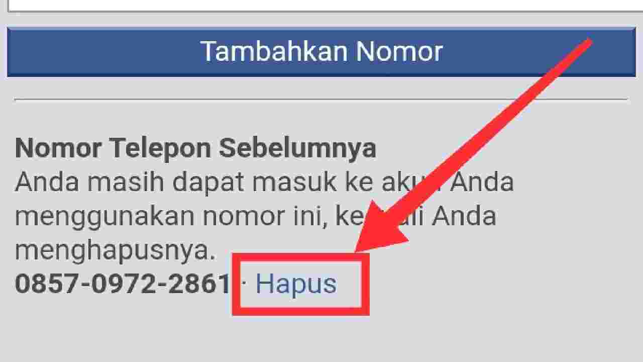 Cara Menghapus Nomor Telepon Di Facebook: Utama? Cara mengganti nomor telepon Facebook yang sudah tidak aktif