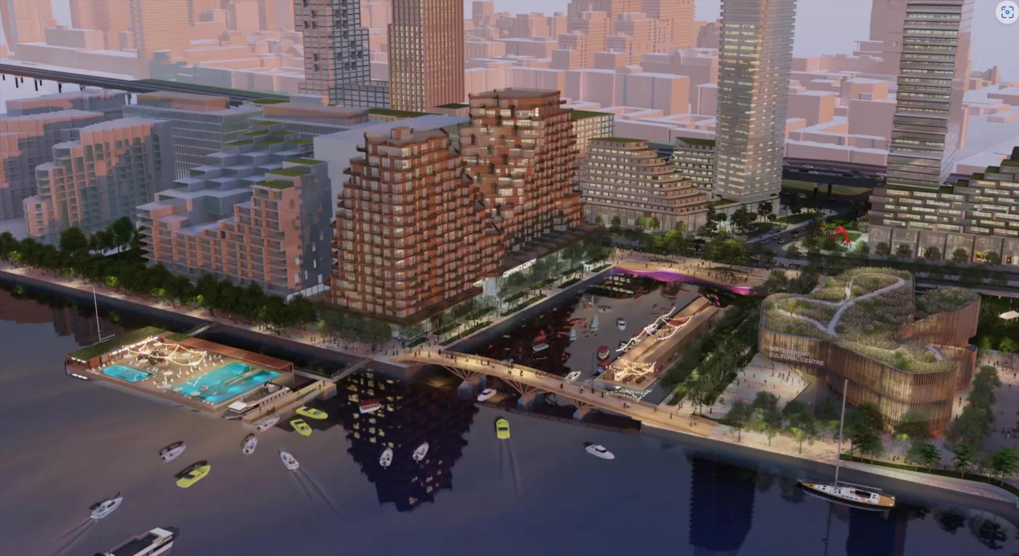 New Toronto Waterfront Attraction To Feature Swimming Pools Floating In The Lake