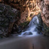 a smooth water flow across valley