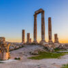 Amman, Jordan. The Temple of Hercules, Amman Citadel.