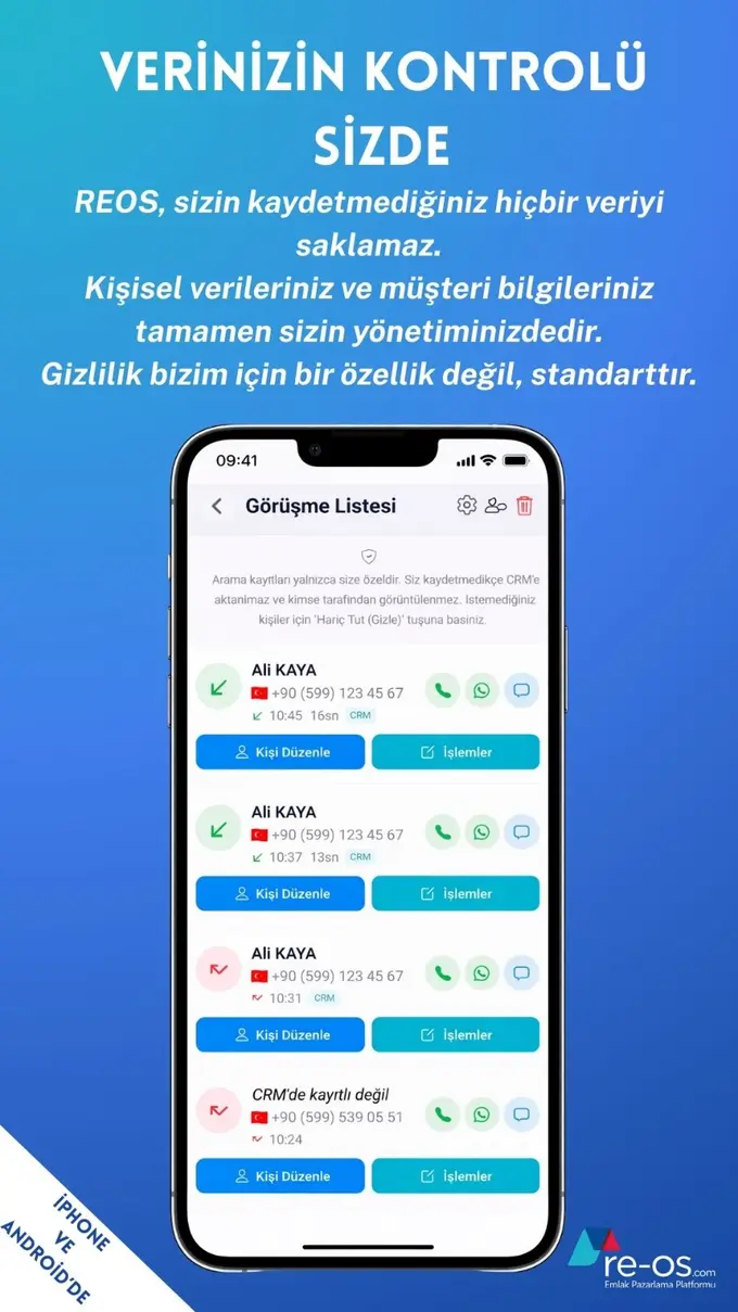 RE-OS — aktif görüşmede son görüşme geçmişi ve müşteri notları paneli