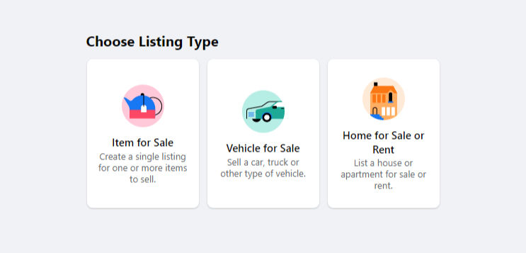 Types of marketplace listings that are allowed on Facebook