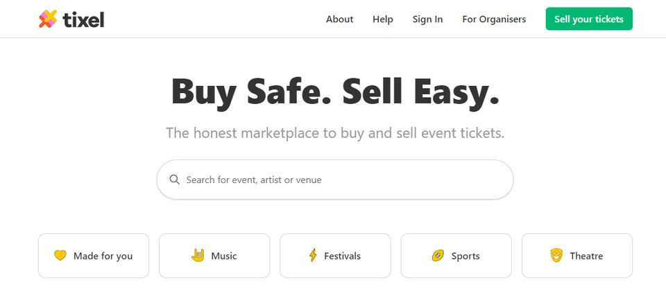 Buy safe and sell easy with Tixel