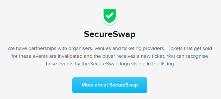 Secure swapping of tickets on TicketSwap