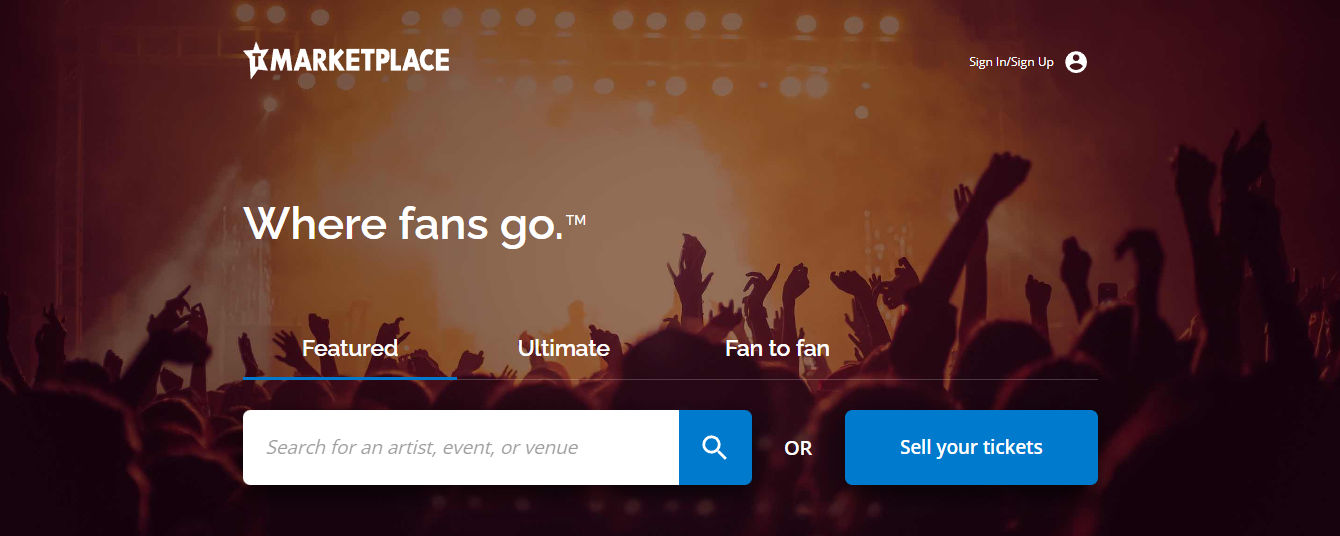 Ticketek's own platform for buying and selling tickets