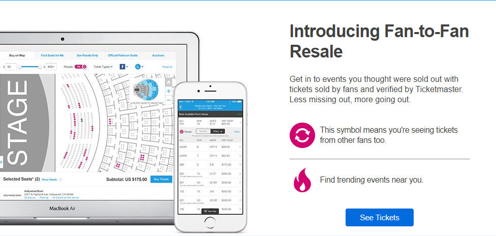 Getting tickets to sold-out events with Ticketmaster Fan-to-Fan Resale