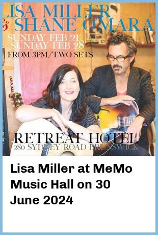 Lisa Miller at MeMo Music Hall in Saint Kilda