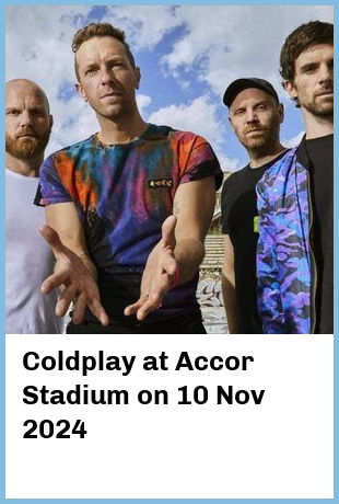 Coldplay at Accor Stadium in Sydney Olympic Park