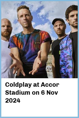 Coldplay at Accor Stadium in Sydney Olympic Park