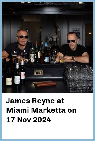 James Reyne at Miami Marketta in Gold Coast