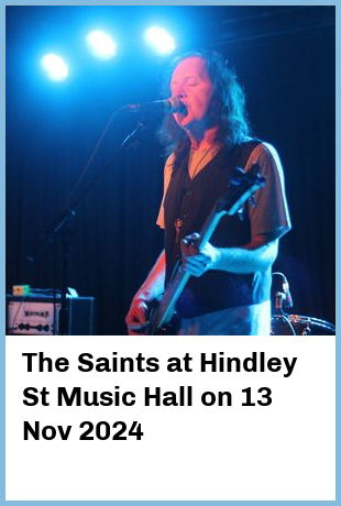 The Saints at Hindley St Music Hall in Adelaide