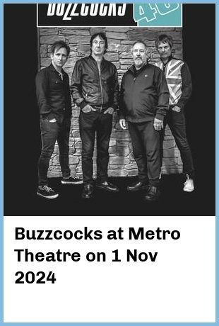 Buzzcocks at Metro Theatre in Sydney