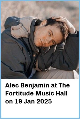 Alec Benjamin at The Fortitude Music Hall in Brisbane