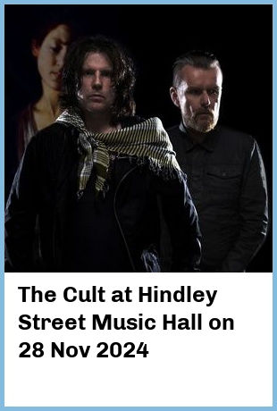 The Cult at Hindley Street Music Hall in Adelaide