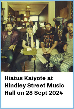 Hiatus Kaiyote at Hindley Street Music Hall in Adelaide