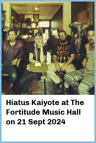 Hiatus Kaiyote at The Fortitude Music Hall in Brisbane