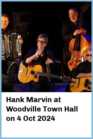 Hank Marvin at Woodville Town Hall in Woodville