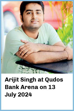 Arijit Singh at Qudos Bank Arena in Sydney Olympic Park