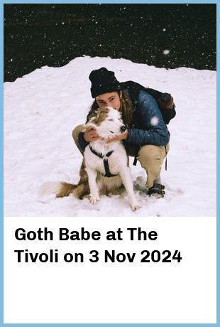 Goth Babe at The Tivoli in Brisbane