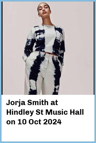 Jorja Smith at Hindley St Music Hall in Adelaide