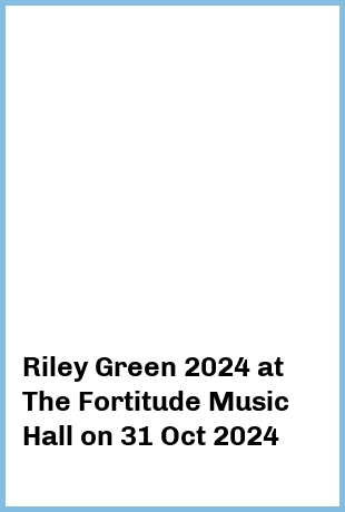 Riley Green 2024 at The Fortitude Music Hall in Brisbane