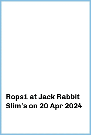 Rops1 at Jack Rabbit Slim's in Perth