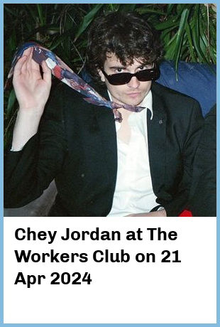 Chey Jordan at The Workers Club in Fitzroy