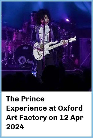 The Prince Experience at Oxford Art Factory in Sydney