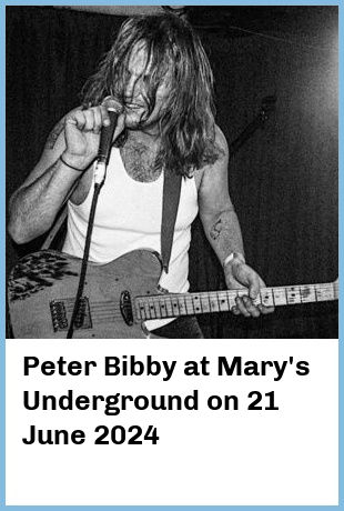 Peter Bibby at Mary's Underground in Sydney