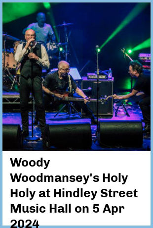 Woody Woodmansey's Holy Holy at Hindley Street Music Hall in Adelaide