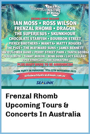 Frenzal Rhomb Upcoming Tours & Concerts In Australia