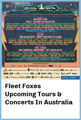 Fleet Foxes Upcoming Tours & Concerts In Australia