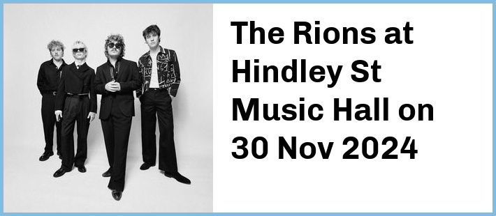 The Rions at Hindley St Music Hall in Adelaide