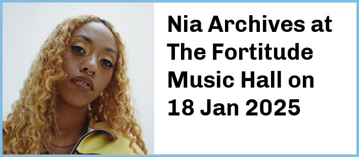 Nia Archives at The Fortitude Music Hall in Brisbane